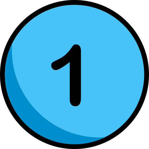 Number 1 Generic Outline Color icon