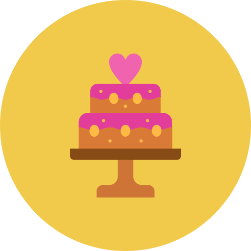 gâteau de mariage Generic Flat Icône
