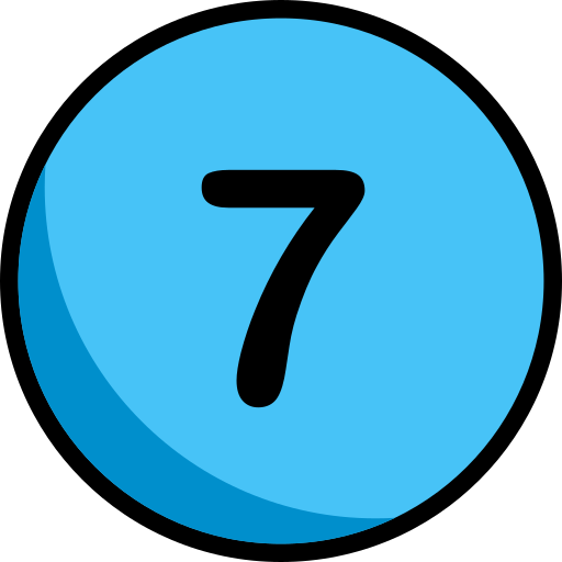 numero 7 Generic Outline Color icona
