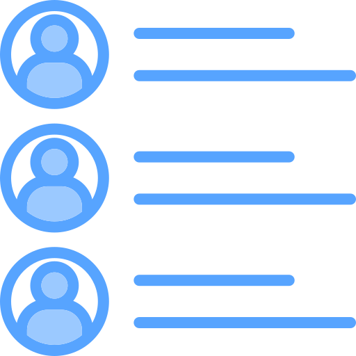 kontaktliste Generic Blue icon