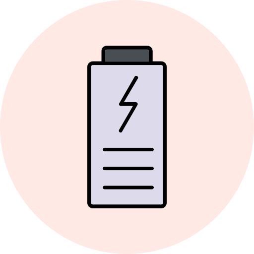 Зарядка аккумулятора Generic Outline Color иконка