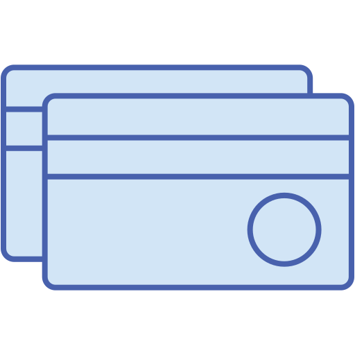 cartão de pagamento Generic Blue Ícone