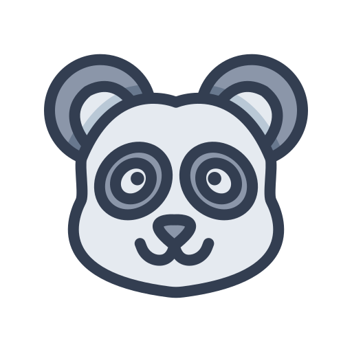 panda Generic Outline Color icoon