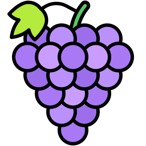 les raisins Generic Outline Color Icône