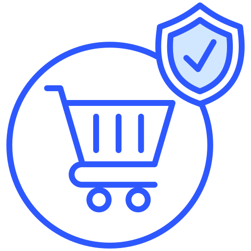 안전한 쇼핑 Generic Blue icon