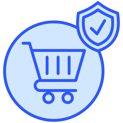 Secure shopping Generic Blue icon