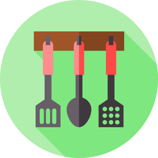 herramientas de cocina Flat Circular Flat icono