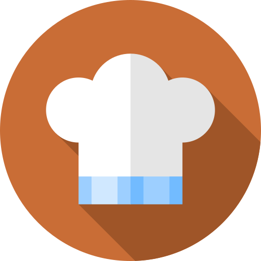 sombrero de cocinero Flat Circular Flat icono