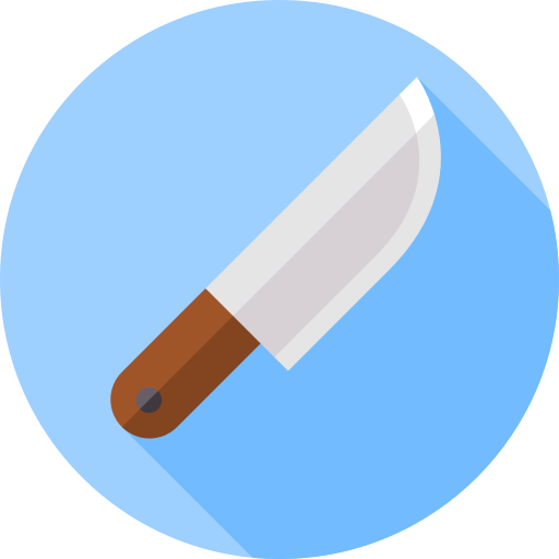 cuchillo Flat Circular Flat icono