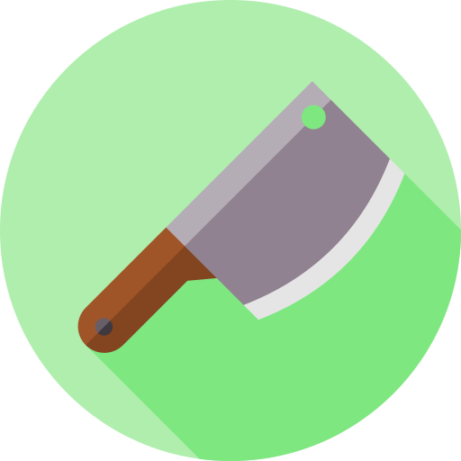 cuchilla de carnicero Flat Circular Flat icono