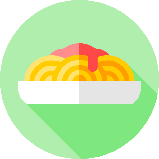 파스타 Flat Circular Flat icon