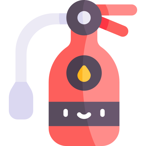 extintor de incendios Kawaii Flat icono