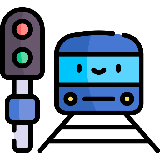 semáforo Kawaii Lineal color icono