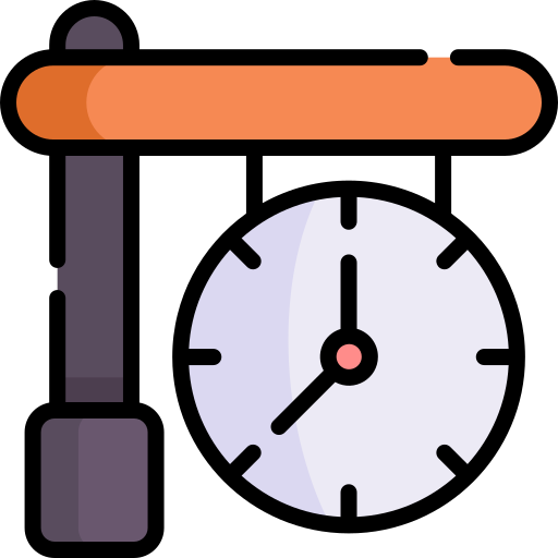 Часы Kawaii Lineal color иконка