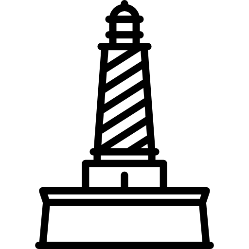 White Soal Lighthouse United States USA Special Lineal icon