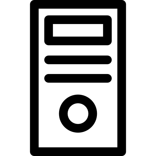 komputer osobisty Basic Rounded Lineal ikona