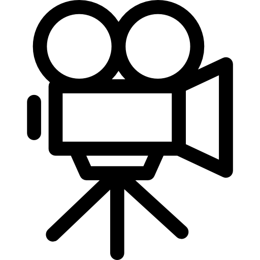 kamera filmowa Basic Rounded Lineal ikona