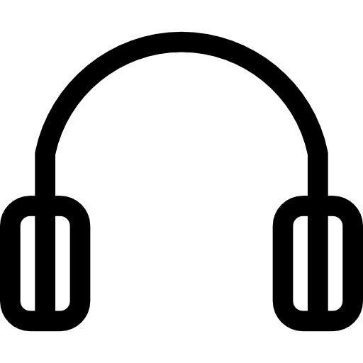 słuchawki Basic Rounded Lineal ikona