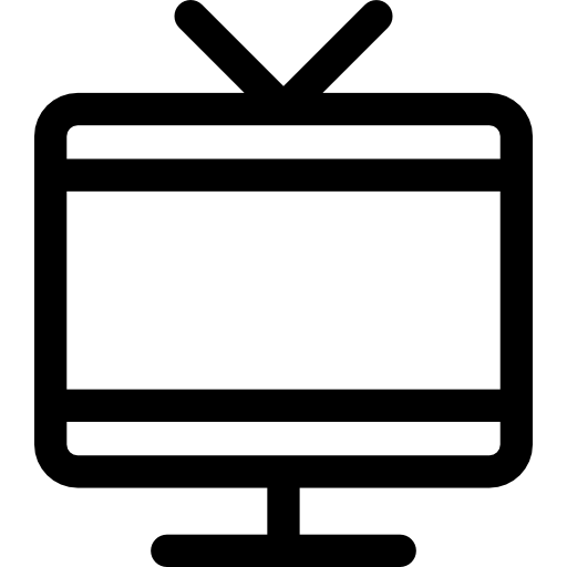 télévision Basic Rounded Lineal Icône