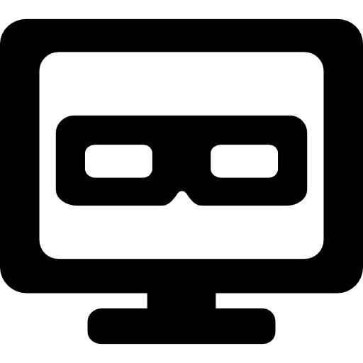 televisione 3d  icona