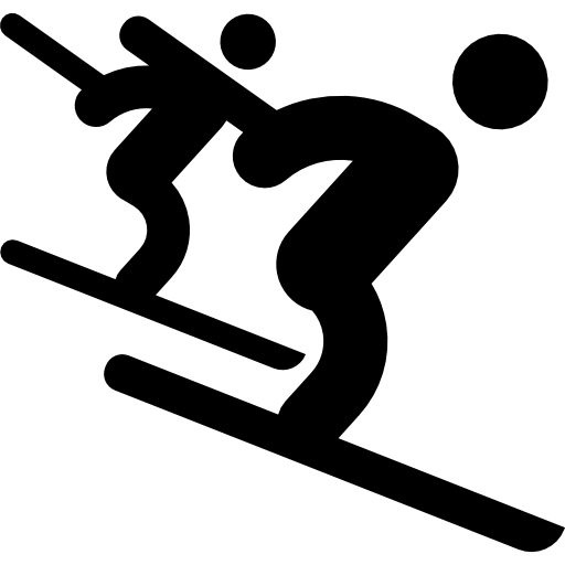 wyścig narciarski  ikona