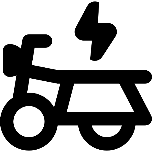 motocicleta Curved Lineal icono