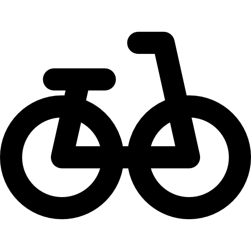 bicicleta Curved Lineal Ícone