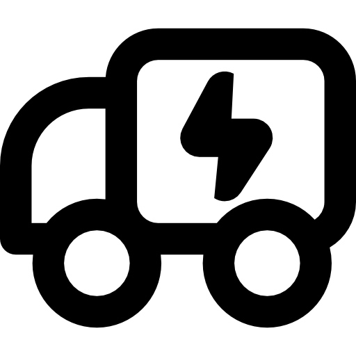 camión de energía Curved Lineal icono