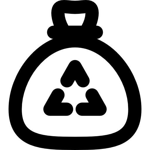 busta della spazzatura Curved Lineal icona