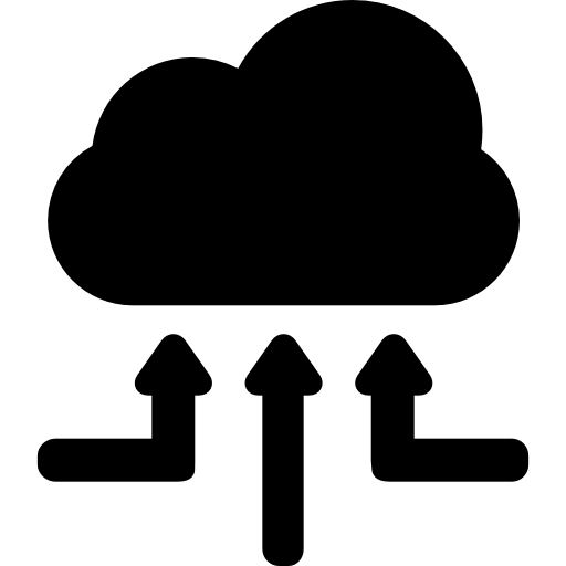 uploaden naar de cloud  icoon