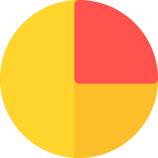 cirkeldiagram Basic Rounded Flat icoon