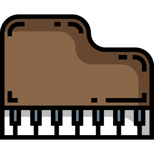 ピアノ Detailed Straight Lineal color icon