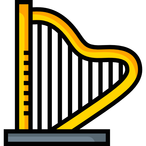 harfa Detailed Straight Lineal color ikona
