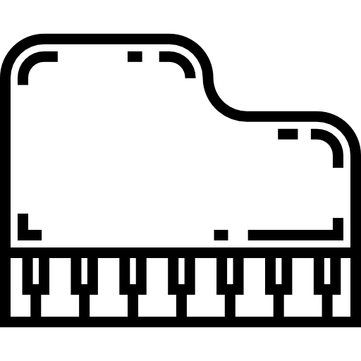 Фортепиано Detailed Straight Lineal иконка