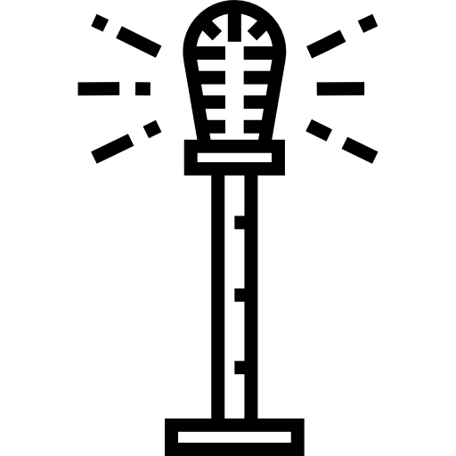 microfono Detailed Straight Lineal icona