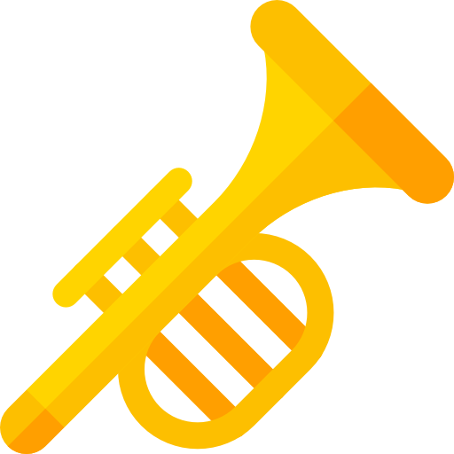 trompeta Basic Rounded Flat icono