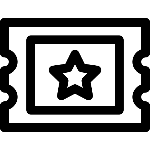 bilet Basic Rounded Lineal ikona