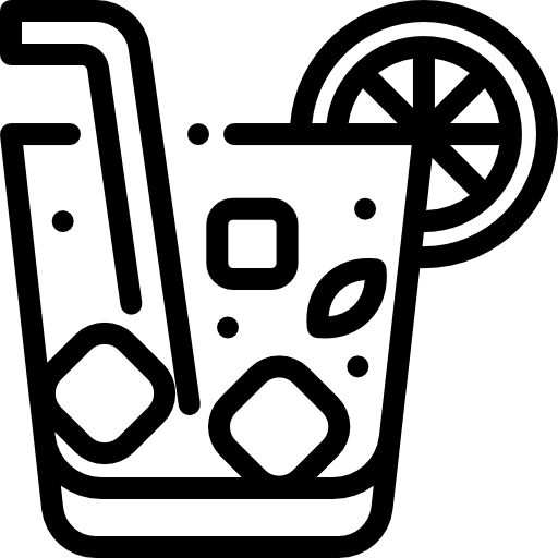 Коктейли Detailed Rounded Lineal иконка
