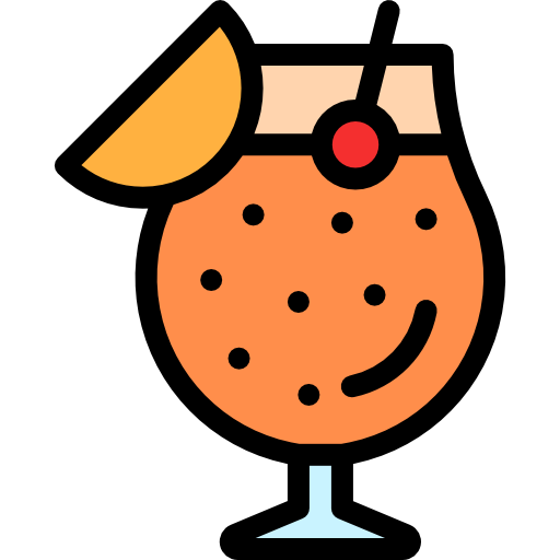 Cocktails Detailed Rounded Lineal color icon