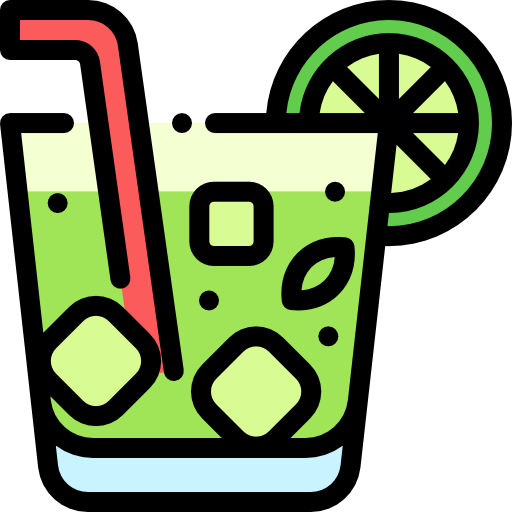 cocktails Detailed Rounded Lineal color icon