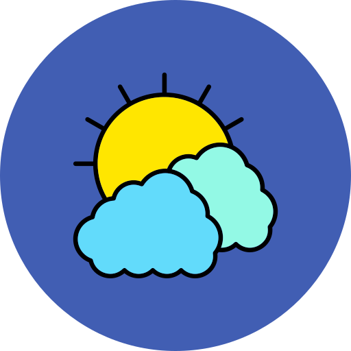nuvole e sole Generic Outline Color icona