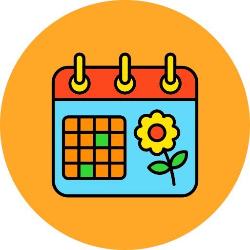 calendario de primavera Generic Outline Color icono