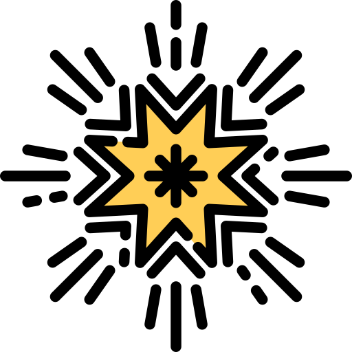estrella de navidad Generic Outline Color icono