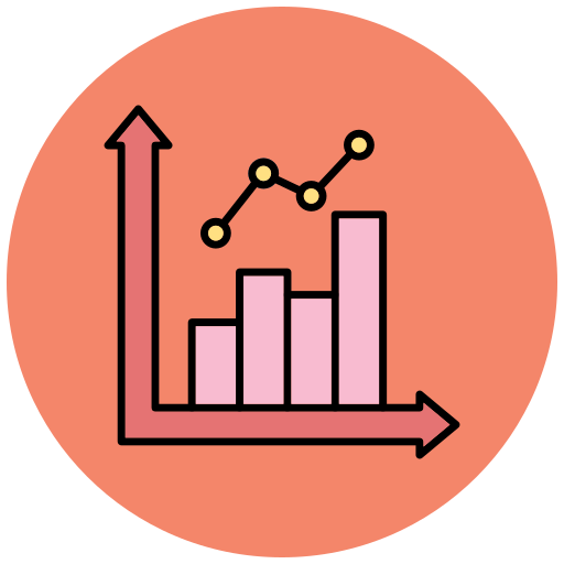 Bar chart Generic Outline Color icon