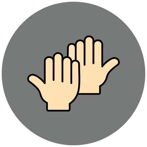 Hi 5 Generic Outline Color icon