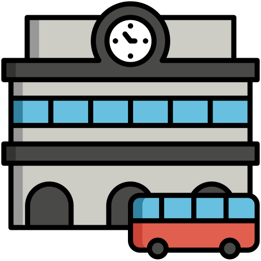 dworzec autobusowy Generic Outline Color ikona