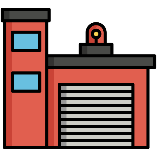 Пожарная станция Generic Outline Color иконка