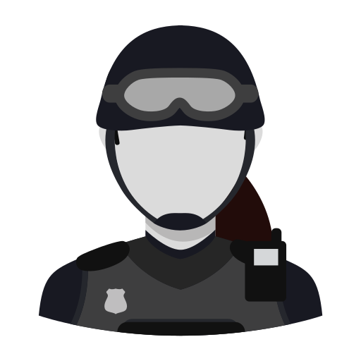 oficial de policía Generic Grey icono