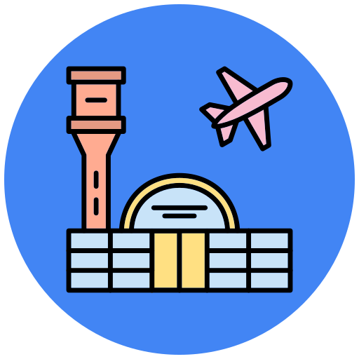 aeropuerto Generic Outline Color icono