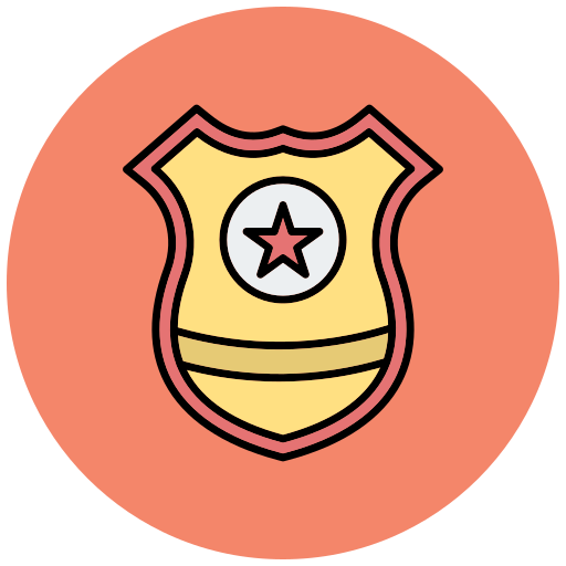 distintivo della polizia Generic color lineal-color icona